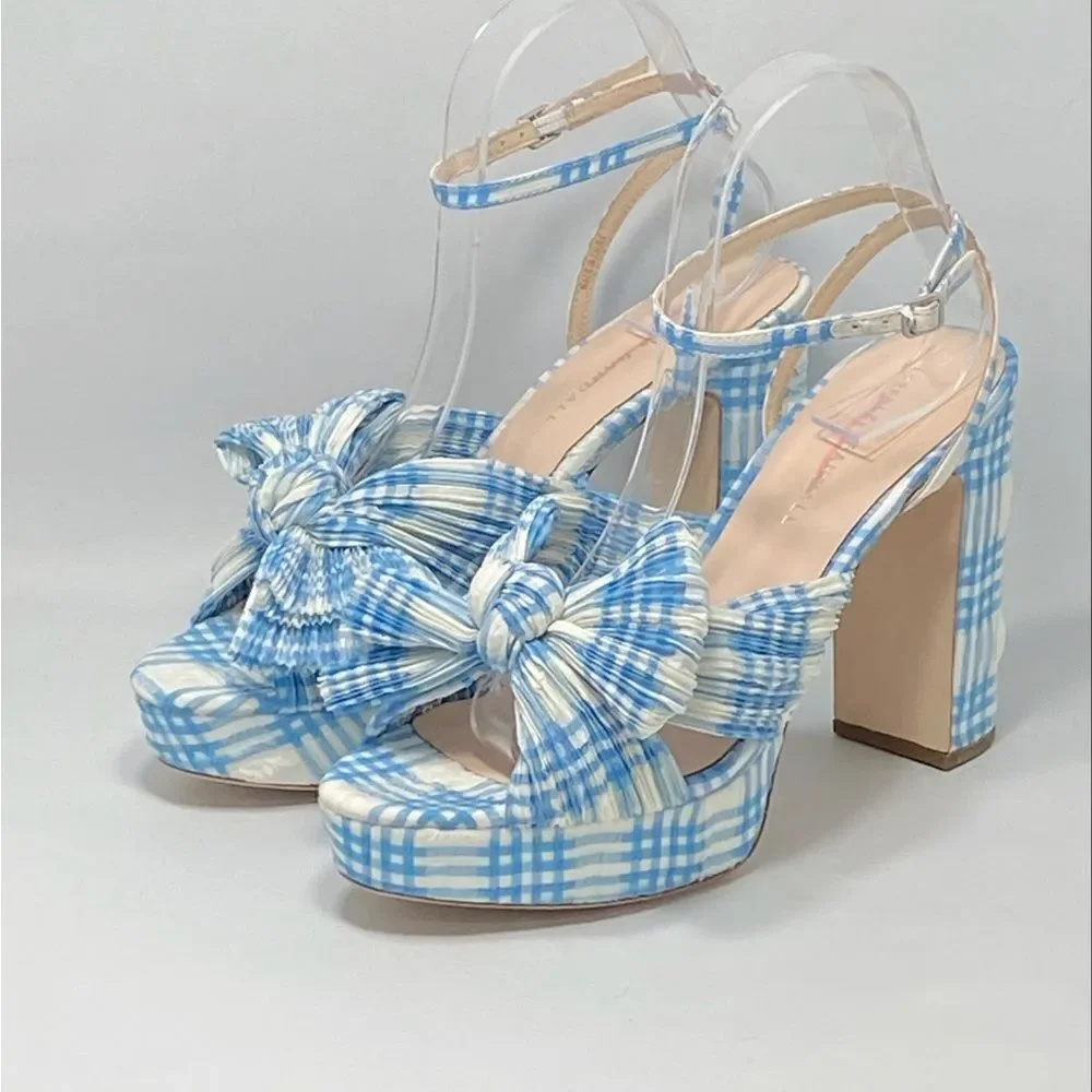 Loeffler Randall Natalia Knotted Platform Sandals size 8.5